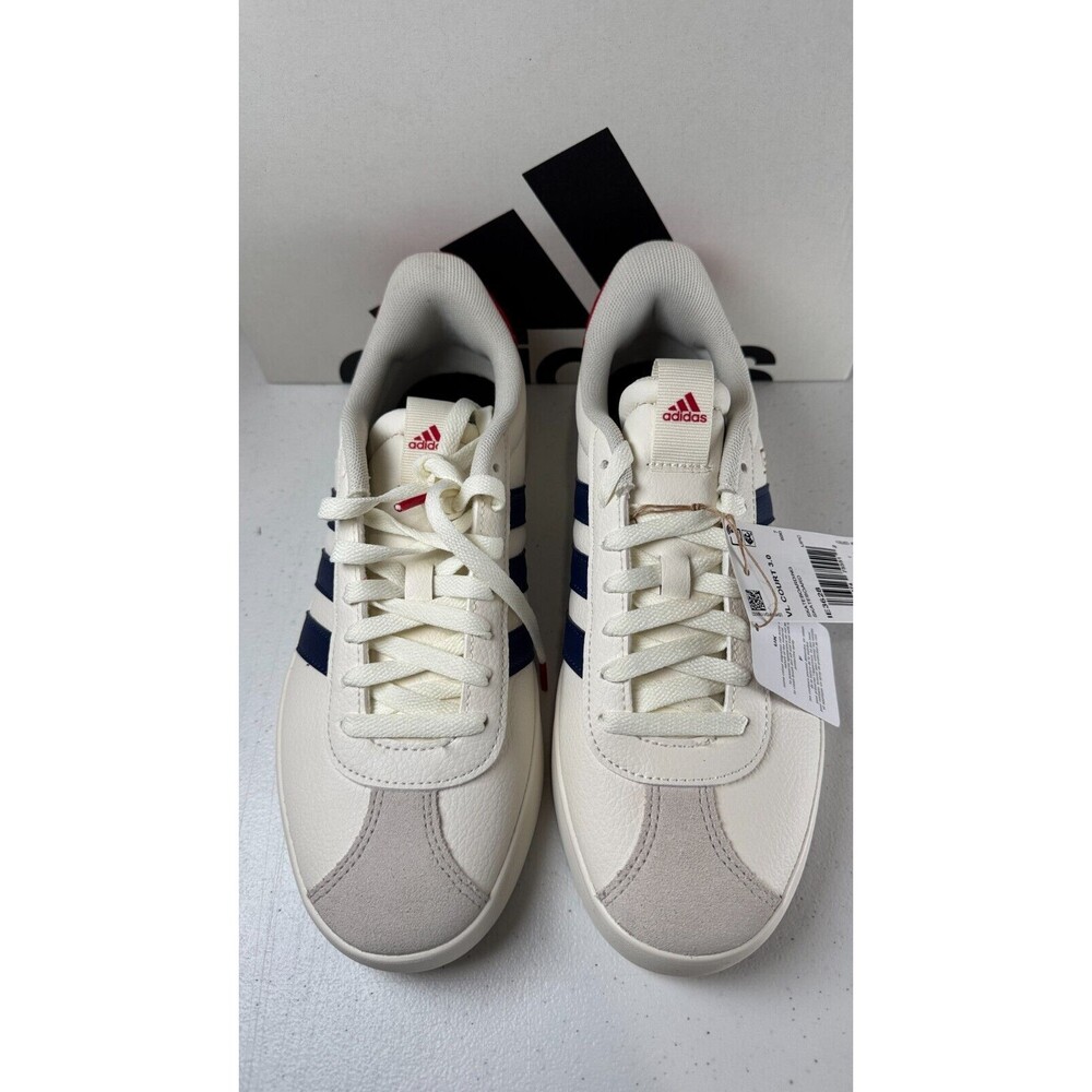 Adidas VL Court 3.0 Women's  Skate Shoes White Blue Red IE3628 Size 8.5 - New